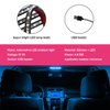Sylvil Car LED Strip Light, 24 LEDs RGB Neon Interior Atmosphere Lights, 12V Under Dash Ambient Night Light, USB Port Auto Interior Decorative Lamp, Universal Car Accessories (Ice Blue)