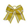 NEW "Yellow Glitz" Cheer Bow Pony Tail 7 Inch Girls Hair Bows Cheerleading Dance Practice Football Games School Uniform Competition Grosgrain Ribbon