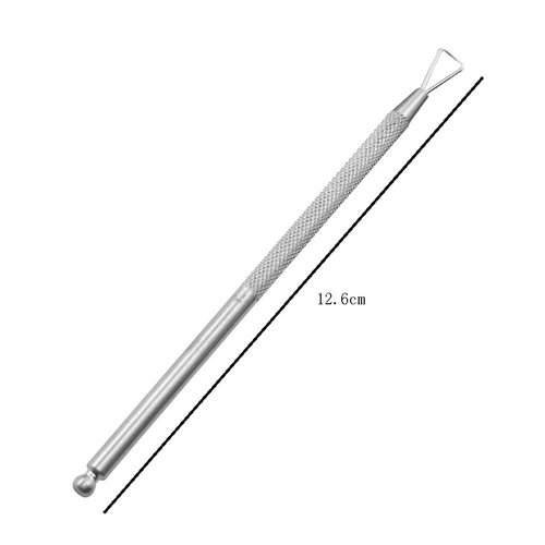 4 Pieces Nail Cuticle Pusher Stainless Steel Cuticle Pusher Triangle Cuticle Peeler Scraper Cuticle Pusher Gel Nail Polish Nail Art Remover Tool for Fingernail and Toenail, Silver