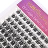 Wleec Beauty Wispy Lash Clusters for DIY Lash Extensions, 120PCS Individual Lashes D Curl Cluster Eyelash Extensions (LC10, Mix 8-16mm)