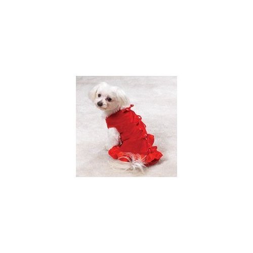 Dog Dress - Red Velvet Party Dress Xl