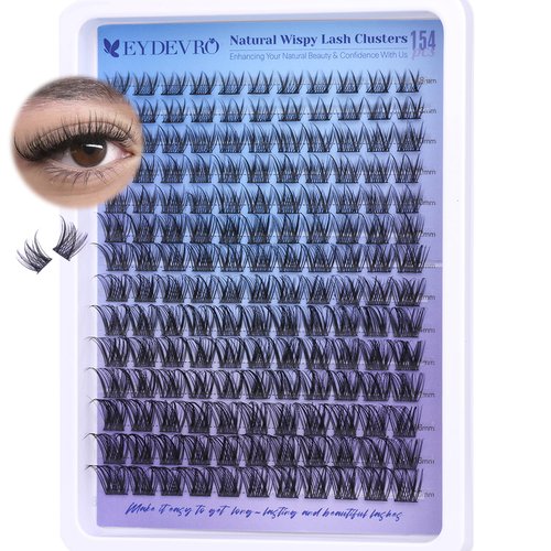 Wispy Lash Clusters Natural Eyelash Cluster Extensions C Curl 8-16mm Individual Lashes DIY Lash Extensions Cluster Lashes Individual Eyelashes Extensions by EYDEVRO