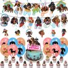 ADIANZI Dachshund Party Decorations Funny Dachshund Birthday Banner Hanging Swirls Dachshund Birthday Party Cake Topper Balloons Cupcake Toppers Dachshund Party Supplies With Different Dog Faces
