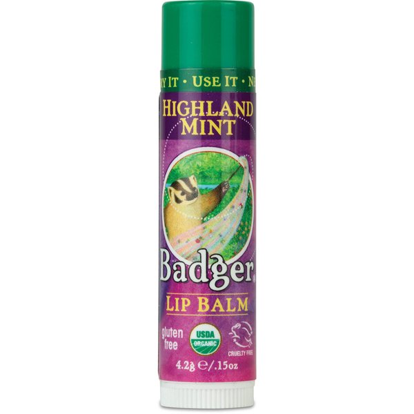 Badger Highland Mint Classic Lip Balm - 0.15oz Stick
