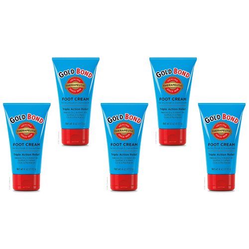 Gold Bond Therapeutic Foot Cream, 4 oz (5 Pack)
