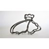Generic Dark silver tone butterfly shaped metal hair claw clip