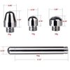 3 Heads Aluminum Shower Cleaner Douche System with 1.5m Stainless Steel Handheld Shower Hose and Velet Pouch