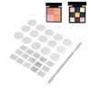 31pcs Metal Stickers for Eyeshadow Palette Set, Empty Eyeshadow Makeup Palette, Metal Stickers Colorful Empty Palette Sticker for Eyeshadow Palette Set (15Pcs Round + 15Pcs)
