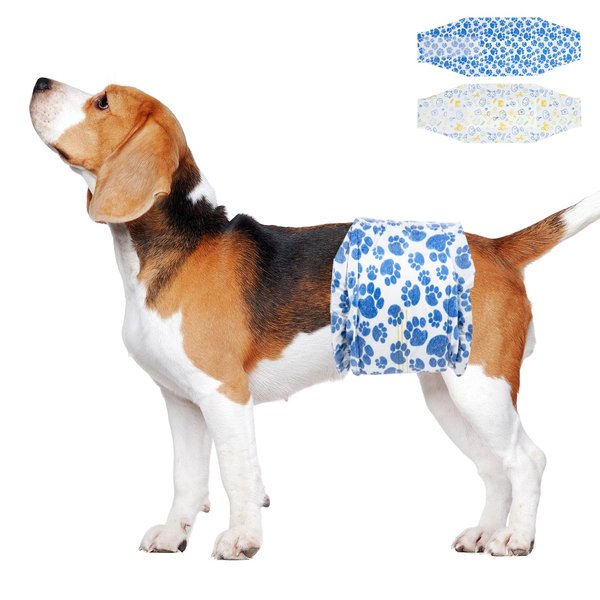 Dono Dog Diapers Male Disposable Male Dog Wraps 20ct Doggie Diapers Wetness Indicator Leak-Proof Dog Belly Wraps, Rapid-Dry Gel Technology Puppy Diapers for Excitable Urination Incontinence, Medium