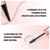 Boobeen 2-in-1 Eyebrow Pen and Clear Brow Gel, Microblading Eyebrow Pencil and Clear Brow & Lash Mascara, Eye Brow Shaping and Defining kit for Natural Looking
