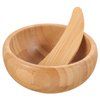 FOMIYES Clay Mask Bowl 1 Set Bamboo Mask Bowl Mini Wood Bowl Face Mask Bowl Beauty Silicone Bowl Wooden Masks Bowls Skincare Mixing Bowl Facemask Bowl Face Mud Bowl Cream Facial Mask