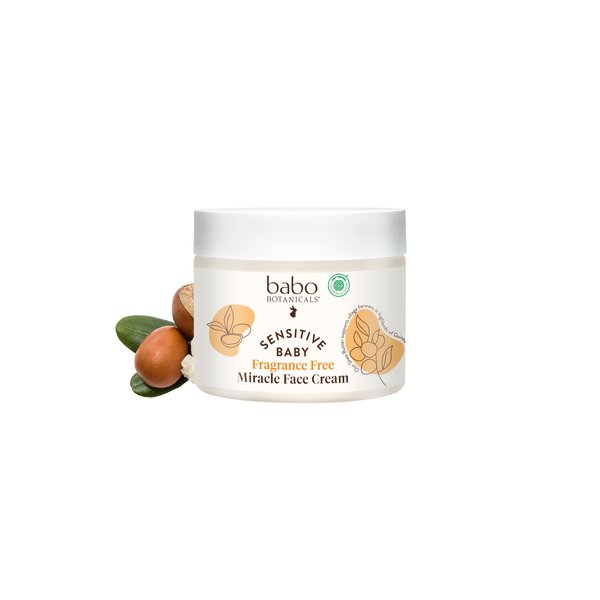 Babo Botanicals Sensitive Baby Fragrance-Free Miracle Cream - Face & Body Moisturizer - For Sensitive Skin - Calendula, Shea Butter, Coconut Oil - EWG Verified - Fragrance-Free - For Babies & Kids