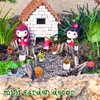 25 Pieces Dollhouse Potted Plants Miniature Artificial Plant Tiny Bonsai Model Mini Flowerpot Fake Succulent Doll House Mini Plant Model Figure for 1:12 Dollhouse Decor Mini Garden (Cute Style)