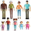 Sweet Li'l Family Dollhouse People Set of 9 Action Figure Set - Grandpa, Grandma, Mom, Dad, Sister, Brother, Toddler, Twin Boy & Girl