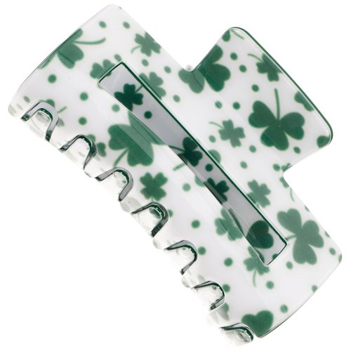 St. Patricks Day Hair Claw Clips, Hairpins Green Lucky Shamrock Hair Clamp Ponytail Holder Hair Grips For Irish Party Dress Up Prop for Women Girls