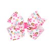 Wee Ones Girls' Grosgrain Princess and Dance-Inspired Printed Hair Bow on a WeeStay Hair Clip, Medium, Unicorn