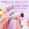 Canvalite 2784PCS Rhinestones Crystal AB Rhinestones for Nail with 5Pcs 3ml B7000 Jewelry Glue and Pick Up Tweezers and Nail Rhinestone Picker, Nail Art Tools,Stocking Stuffers Gifts for Women