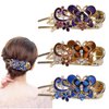 3 PCS Rhinestone Hair Accessories: Duckbill, Butterfly Barrettes with Glitter Crystals, Decorative Hair Claws, and Thick Crystal Hairpins for Women