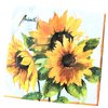 20-ct 13x13 Floral Napkins Sunflower Napkins Floral Paper Napkins Mother's Day Napkins Sunflower Paper Napkins Decorative Napkins for Decoupage Pretty Flower Napkins Lunch Dinner Cocktail Wedding Tea