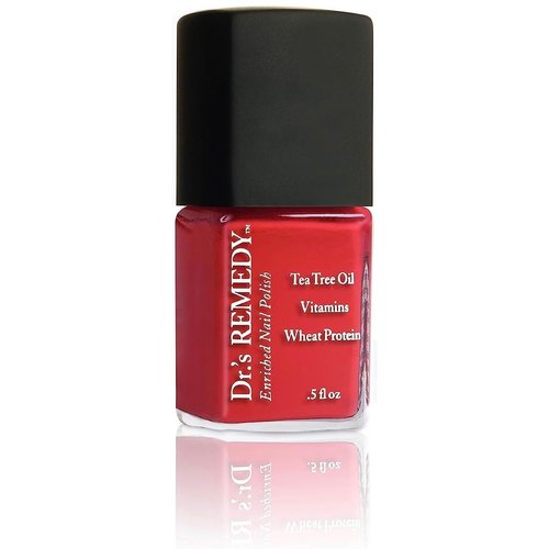 Dr’s Remedy Nail Polish, All Natural Enriched Nail Strengthener Non Toxic and Organic - CLARITY Coral Red
