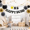Tellingyou One Happy Dude Banner One Happy Dude 1st Birthday Party Decorations First Birthday Party Decor Hippie First Birthday Banner for Baby Shower Birthday Hippie Party Decoration Supplies