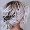 CLOACE Rhinestone Hair Comb Black Wedding Hair Piece Bride Crystal Side Combs Vintage Bridal Headpiece Bridesmaids Rhinestone Hair Accessories for Women and Girls