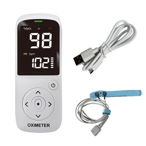 Infant Pulse Oximeter with Soft Wrap Sensor, Battery Powered Baby Oxygen Saturation & Pulse Rate Monitor, Non-Medical Use Only