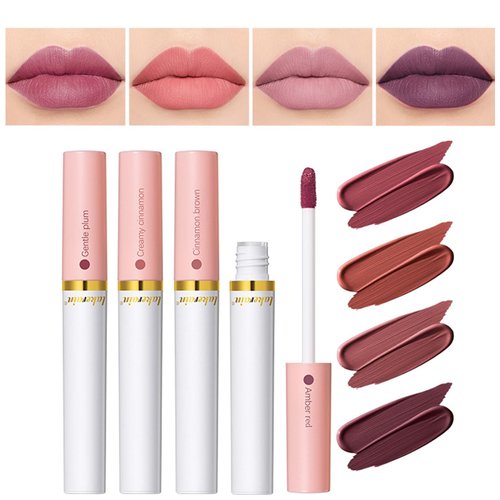MEICOLY Matte Waterproof Liquid Lipstick Cigarettes Set Kit,4 Colors Lip Stain,Smoke Tube Cigarette Lipstick,Long Lasting Lip Gloss Lip Tint,Matte Lip Makeup for Women Girls,Set 2
