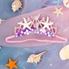 GAFATORY Pink Baby Elastic Headband with Pearl Seashell Starfish Headbands with Veil Fishtails Soft Headwrap Newborn Hair Band Children Hair Accessories