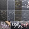 8 Sheets Metallic Nail Art Stickers Heart Nail Decals 3D Self-Adhesive Nail Art Supplies Luxury Heart Stars Gold Silver Nail Designs Stickers for Nail Decorations Manicure Accessories