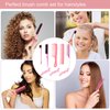 Edge Brush Teasing Brush Hair Comb Set with Wide Tooth Comb Rat Tail Comb and Hair Clips for Women Kids Baby Girls Smoothing Combing & Styling Hair (Pink)