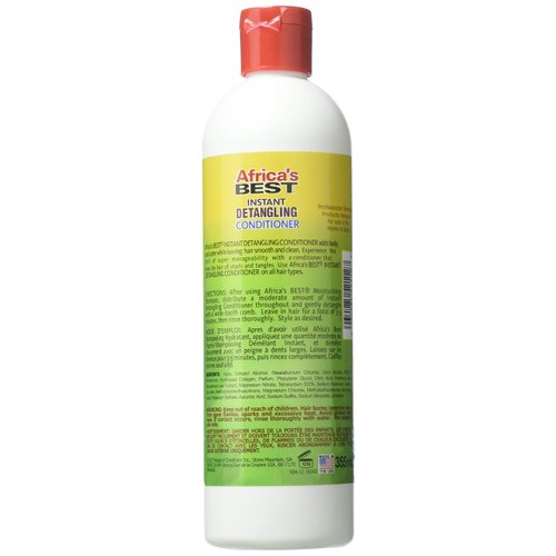AFRICA'S BEST Instant Detangling Conditioner, 12 Oz, Brown, 1-104-12-1200