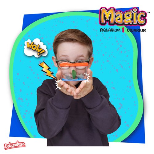 Magic Aquarium - Sharks from Deluxebase. Grow Your Own Fish Tank. Fish Tank Kit with Water Activated Shark Toys. Great Aquarium for Educational Toys