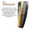 Altesse 11301 Horn Comb Wide Tooth Comb and Fine Tooth Comb with Smooth Rounded Teeth for Thick or Thin Hair. Antistatic Mini Comb Hair Comb for Men and Bone Comb for Women (5.7") Handmade in France