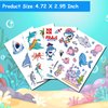Hohamn Shark Temporary Tattoo for Kids - 100+ Cartoon Shark Ocean Sea Creature Summer Tattoos for Boys Beach Birthday Party Supplies Favors