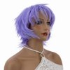 Aimole Short Straight Layered Synthetic Wigs Women Hair Daily Cosplay Party Costume Wig Heat Resistant Fiber (Light Purple)