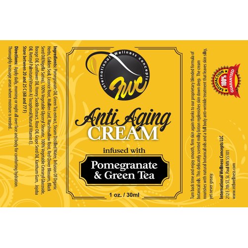 Anti Aging Cream w/Pomegranate & Green Tea (1oz/30ml)