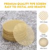 Scotte 200 pcs 3/8 Inch Brass Pipe Screens,9.5mm(0.375in) Metal Pipe Filter Screen with Storage Box