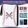 Baseball Card Binder with Sleeves 440 Pockets, Gifts for Baseball Card Collectors, Trading Card Holder Compatible with Topps Card, 55 Sleeves Card Album Card Storage Organizer