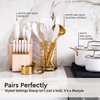 Gold Measuring Cups and Spoons Set - Stackable, Stylish, Sturdy 8-Piece Gold Measuring Spoons Set - Cute Measuring Cup Set, Gold Kitchen Accessories, Gold Kitchen Utensils