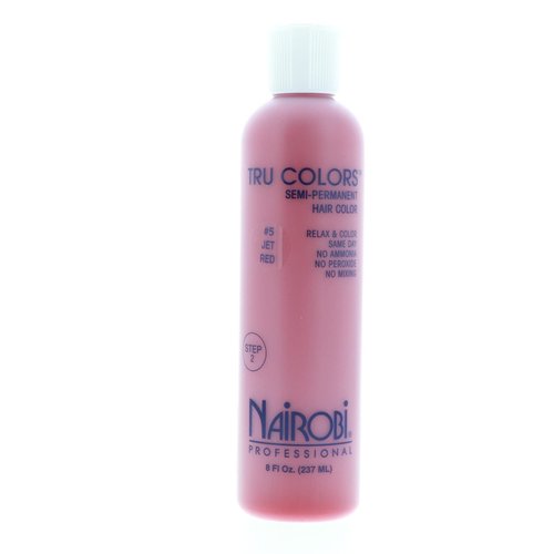 Nairobi Tru-Colors Semi-Permanent Hair Color for Unisex, No5 Jet Red, 8 Ounce