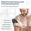 FREATECH Silicone Body Scrubber, Dual-Sided Bath Shower Body Cleansing Brush, Gently Exfoliate & Massage the Skin, Easy to Clean, More Hygienic and Long-Lasting Than Loofah, Black