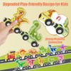 Wooden Train Set for Toddlers 3-5 Boys Girls Kid Birthday Gift 11PCS Magnetic Dinosaur Number Train Toy Educational Game 4-8 Year Old Children Holiday