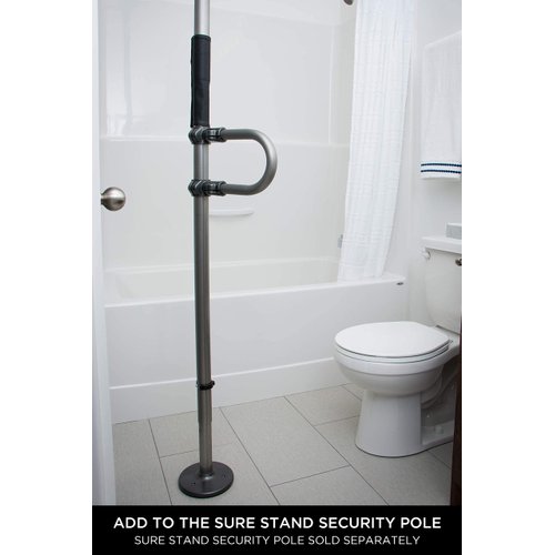 Signature Life Single Grab Bar Accessory, Compatible with The Signature Life Sure Stand Pole - Deep Bronze