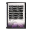 Dedila 96pcs Wide Stem Dramatic Volume Eye Lashes Extensions D Curl Black Soft Individual False Eyelashes Cluster Makeup Toos (20mm)