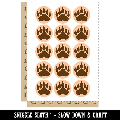 Grizzly Bear Claw Paw Temporary Tattoo Water Resistant Fake Body Art Set Collection - 15 2" Tattoos (1 Sheet)