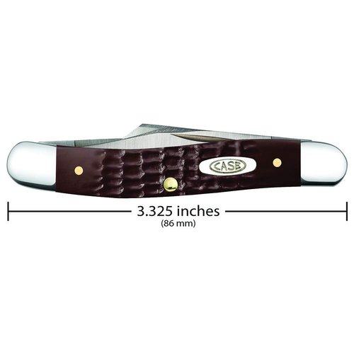 Case WR XX Pocket Knife Brown Synthetic Medium Stockman Item #217 - (63087 SS) - Length Closed: 3 3/8 Inches