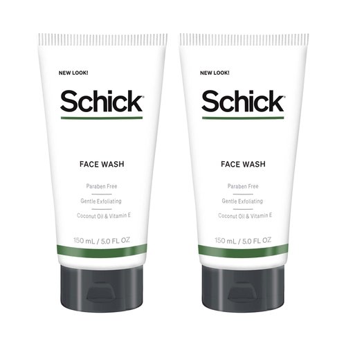 Schick Face Wash — Men’s Face Wash, Face Cleanser for Men - Pack of 2