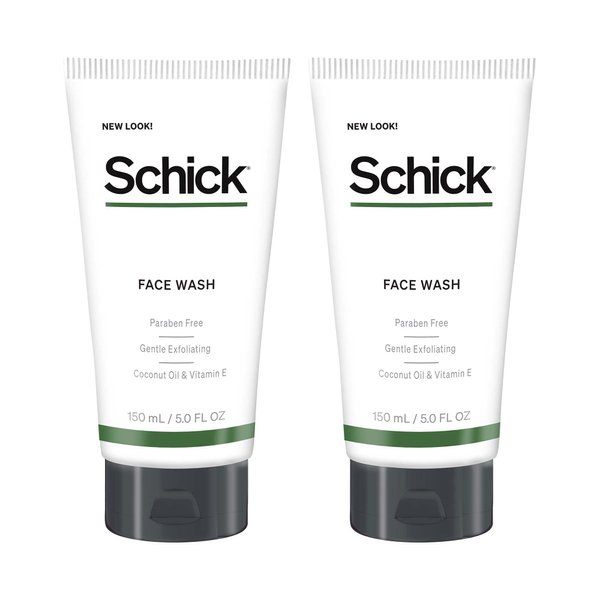 Schick Face Wash — Men’s Face Wash, Face Cleanser for Men - Pack of 2