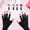Syhood 3 Pairs UV Light Glove for Gel Nail Lamp Manicure Glove Anti UV Fingerless Gloves Protect Hands from UV Light Lamp Manicure Dryer